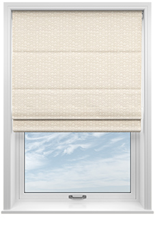 Rolling Hills Velvet, Natural - Motorised Roman Blind